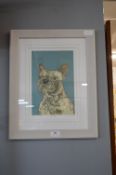 Framed Dog Print Signed Sonya Rolo
