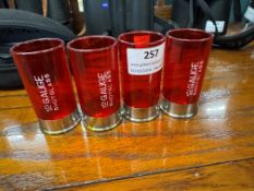 Four 12-Gauge Shot Glasses