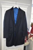 J.H. Clissold & Sons Gent’s Navy Overcoat with Velvet Collar Size: 42