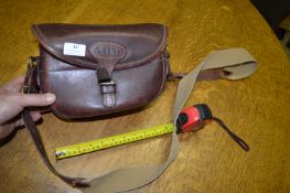 William Evan Gun & Rifle Makers of London Leather Cartridge Bag Monogramed A.B.W.