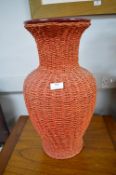 Large Vase Encased in Basketwork