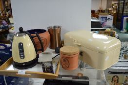 Kitchenware Including Dualit Kettle, Bread Bin, etc.