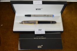Mont Blanc Rollerball Pen with 925 Sterling Silver Cap