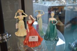 Four Small Coalport Figurines