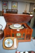 Retro Style Music Centre plus Vintage Barometer