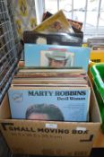 Two Boxes of Mixed Oldies and Country 12” LP Records
