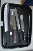 Four Chefs Kitchen Knives by Grantown and Sabatier