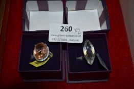 Two 925 Silver Indian Rings