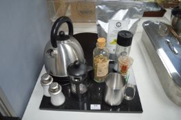 Granite Surface Saver, Electric Kettle, and Macha