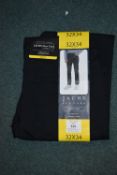*Jachs Men’s Black Five Pocket Trousers Size: 32x34