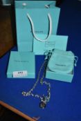 Tiffany Style Silver Neck Chain