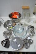 Kitchenware Including Storage Jars, Glassware, etc