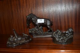 Three Heredities Dog Sculptures