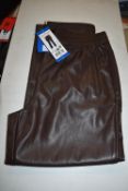 *Hilary Radley Lady’s Brown Faux Leather Trousers Size: L