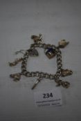 Silver Charm Bracelet and Assorted Charms