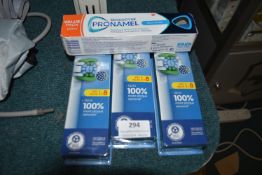 Three Oral-B 8pc Toothbrush Packs, plus Sensodyne