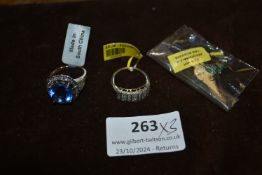 Three Sterling Silver Rings