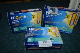 Three Niquitin Nicotine Patches 7pcs