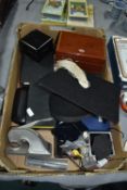 Assorted Items, Boxes, Mortar Board, etc.