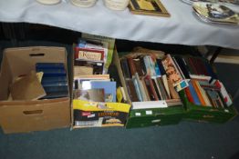 Four Boxes of Assorted Older Books Including Art &