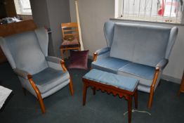 Dralon Suite Comprising Two Seat Sofa, Armchair, a