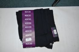 *Jachs Men’s Black Five Pocket Trousers Size: 40x30