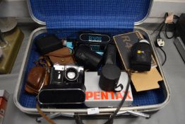 Assorted Cameras nd Lens Including Zenith E 35mm F