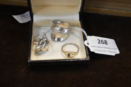 Three Sterling Silver Rings