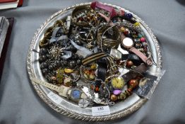 Tray Lot of Costume Jewellery and Watches