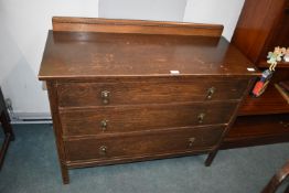 1930's Oak Three Door Chest