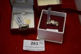 Two 925 Silver Indian Rings