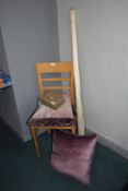 *Chair, Fabric, Cushions, and a Cashbox
