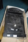 Black Cast Aluminium Lockable Letterbox with Key