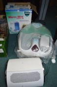 Foot Spa, Humidifier, and an Extractor Fan