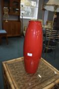 Tall Red Pottery Vase