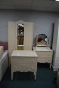 Cream Painted 1930's Bedroom Suite Comprising Sing