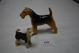 Beswick Airedale Dog and Puppy