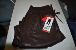 *Hilary Radley Lady’s Brown Faux Leather Trousers Size: M