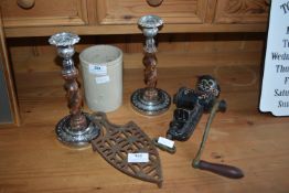 Vintage Candlesticks, Mincer, etc.