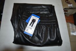 *Hilary Radley Lady’s Black Faux Leather Trousers Size: L
