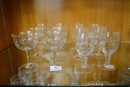 Twelve Cut Glass Drinking Glasses