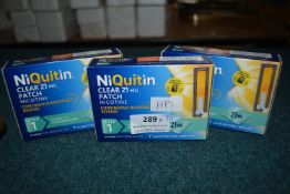 Three Niquitin Nicotine Patches 7pcs