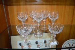 Cut Glass Lead Crystal Hock Glasses etc.