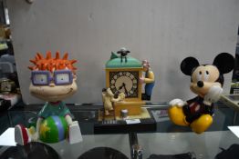 Mickey Mouse and Rugrats Moneyboxes, plus Wallace
