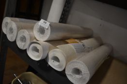 *Five Full and Two part Rolls of Beige Wallpaper (salvage)