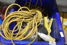 Mixed Box Containing 110v Lighting and Wire