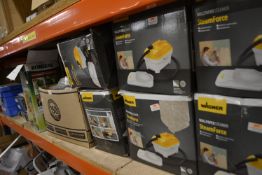 *Mixed Lot of Wallpaper Steamers, Computer Parts, and Fence Sprayers (salvage)