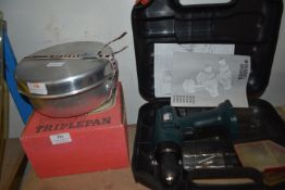 Black & Decker Drill and a Tilley Triple Pan