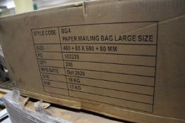 *Box of 200 Large Paper Mailing Bag