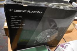 *18” Chrome Floor Fan (salvage)